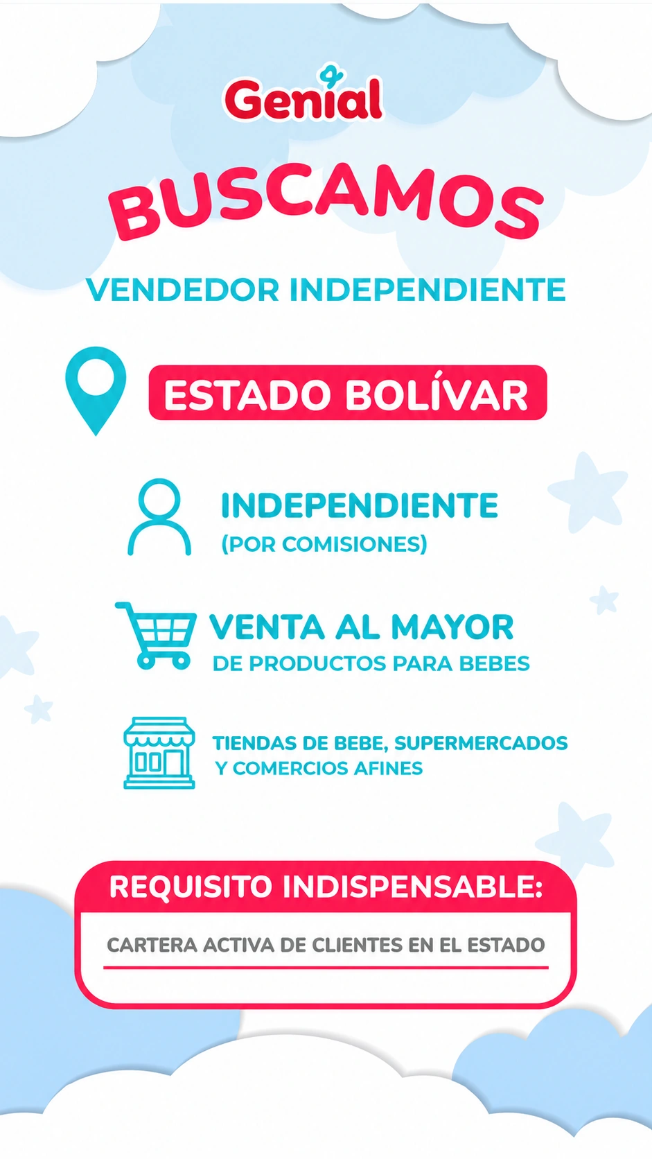 Vendedor independiente – Estado Bolívar